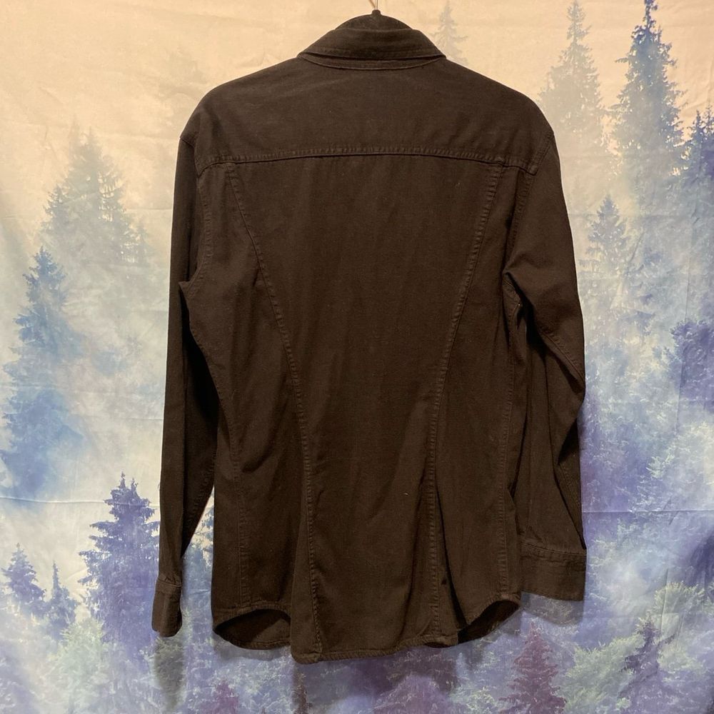 Ralph Lauren Solid Black Button Down Size 14 Small - image 6